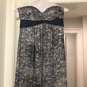 BCBG floor length strapless gown size 4